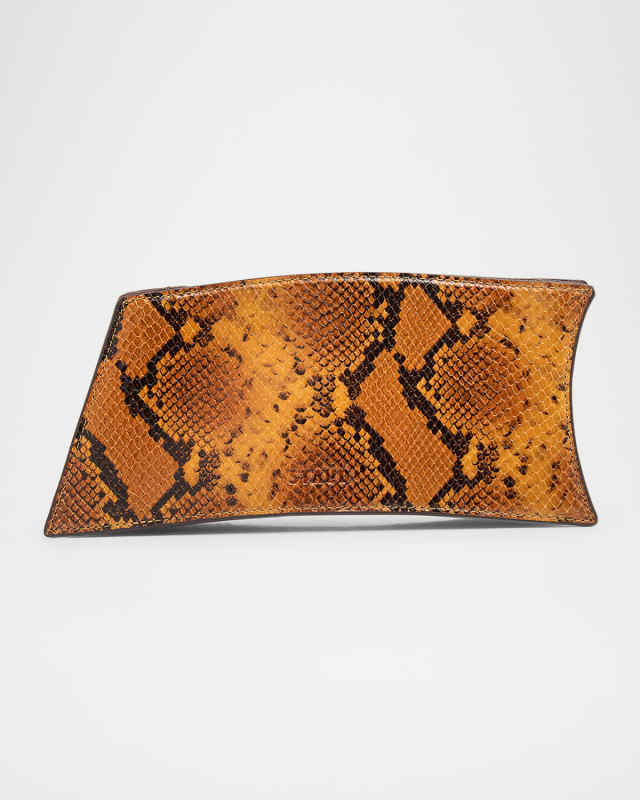 Coco Python-Embossed Leather Shoulder Bag